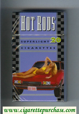 Hot Rods Super light 20 100s cigarettes hard box